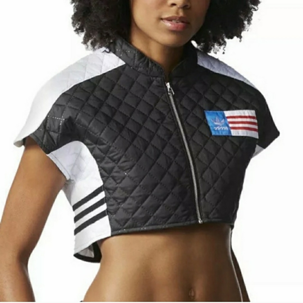 🏷Adidas X Rita Ora NWOT Cosmic Collection Space Shifter Activewear Top - M